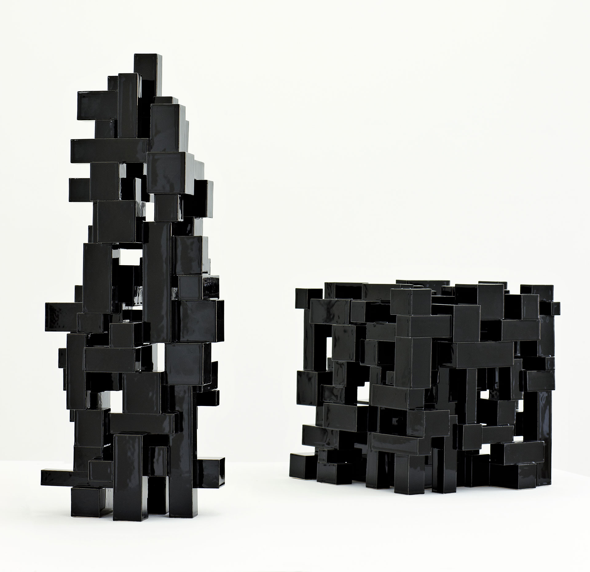 Black Geometric 8+9/2012 Height 71 cm.