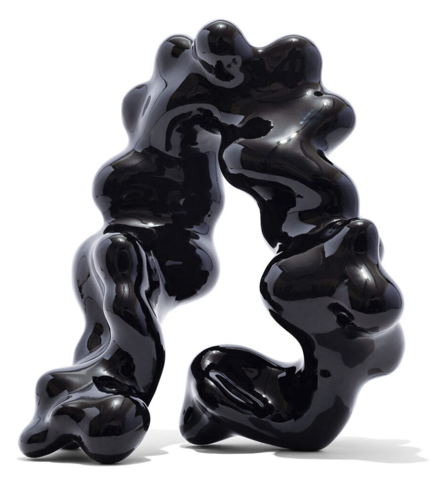 Black Organic Movement 2/2023. Glazed earthenware. H 57 x W 49 x D 41 cm.