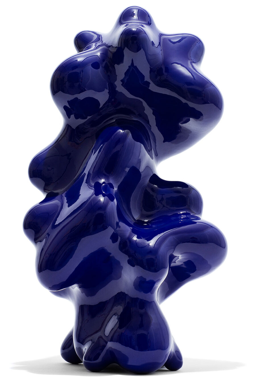 Blue Organic Movement 5/2022. Glazed earthenware. H 75 x W 42 x D 39 cm.
